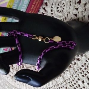 Melania Clara Purple Chocker * Bracelet NWOT